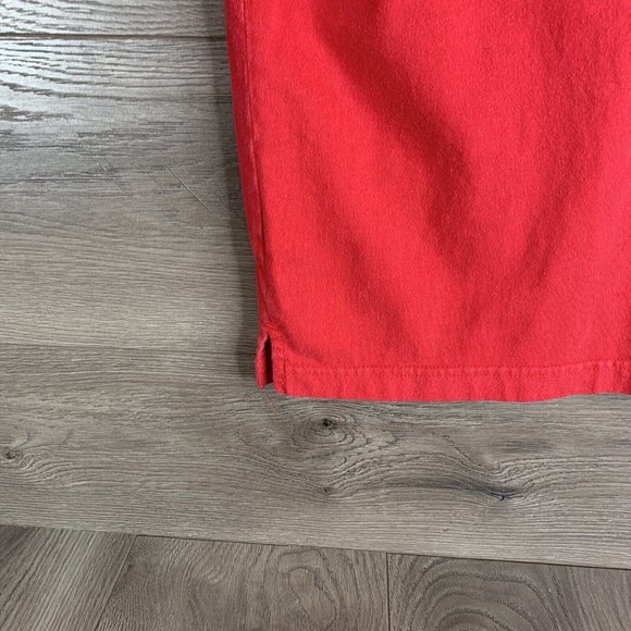 George Polo Golf Shirt Mens Size Large Red 100% Cotton Collar 3 Button Pullover - Picture 3 of 7